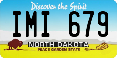 ND license plate IMI679