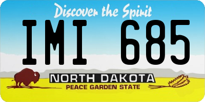ND license plate IMI685