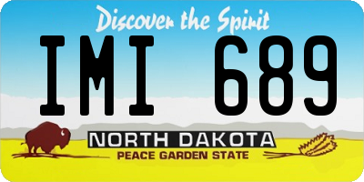 ND license plate IMI689