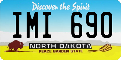 ND license plate IMI690