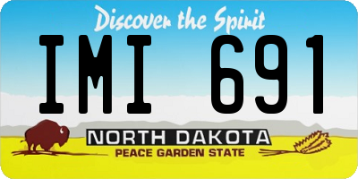 ND license plate IMI691