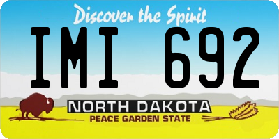 ND license plate IMI692