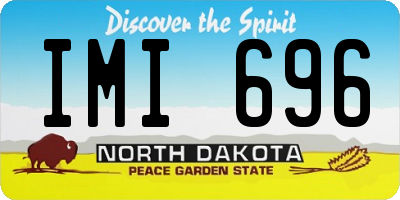 ND license plate IMI696