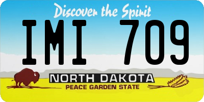 ND license plate IMI709