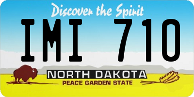 ND license plate IMI710