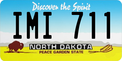 ND license plate IMI711