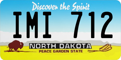 ND license plate IMI712