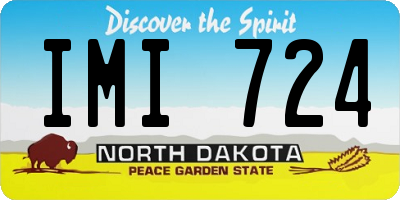 ND license plate IMI724