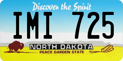 ND license plate IMI725