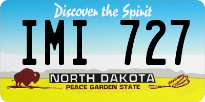 ND license plate IMI727