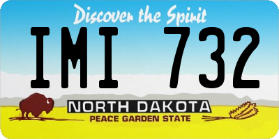 ND license plate IMI732