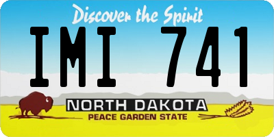 ND license plate IMI741