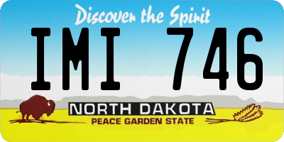 ND license plate IMI746