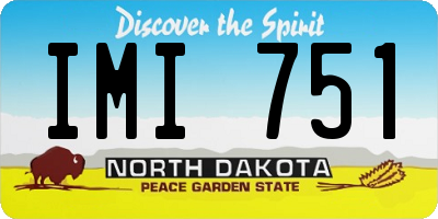 ND license plate IMI751