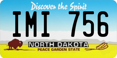 ND license plate IMI756