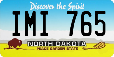ND license plate IMI765
