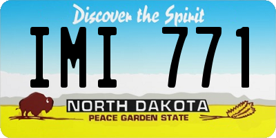 ND license plate IMI771