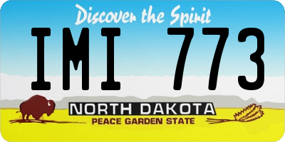 ND license plate IMI773