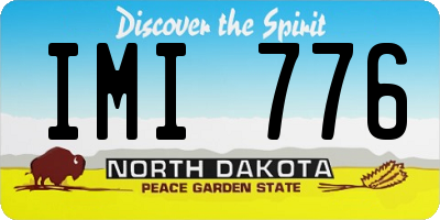 ND license plate IMI776