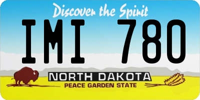 ND license plate IMI780