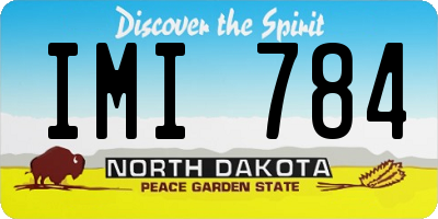 ND license plate IMI784