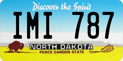 ND license plate IMI787