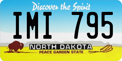 ND license plate IMI795
