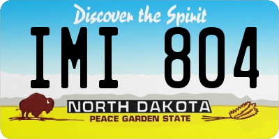 ND license plate IMI804