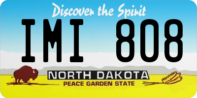 ND license plate IMI808
