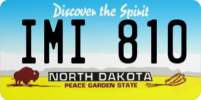ND license plate IMI810