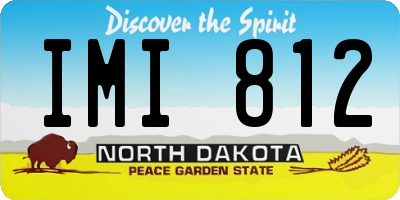ND license plate IMI812