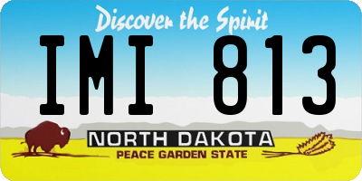 ND license plate IMI813
