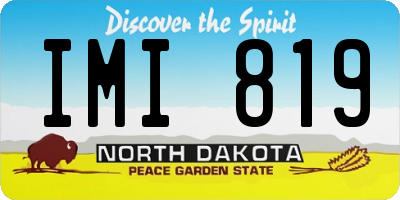 ND license plate IMI819