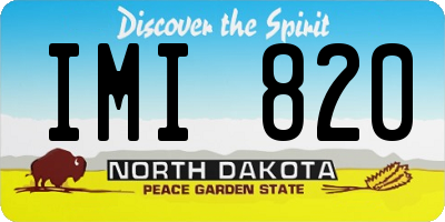 ND license plate IMI820
