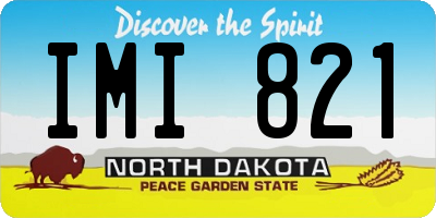 ND license plate IMI821