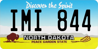 ND license plate IMI844