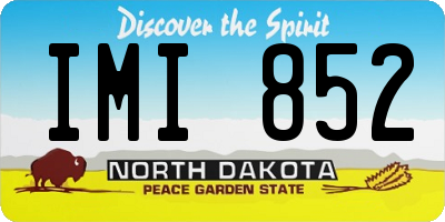 ND license plate IMI852
