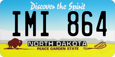 ND license plate IMI864