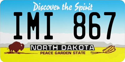 ND license plate IMI867