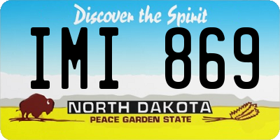 ND license plate IMI869