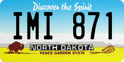 ND license plate IMI871