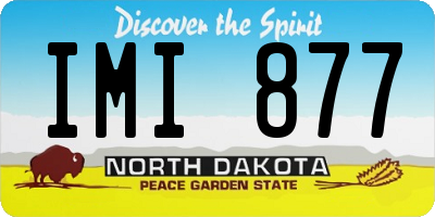 ND license plate IMI877