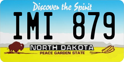 ND license plate IMI879