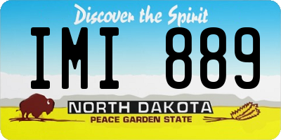ND license plate IMI889