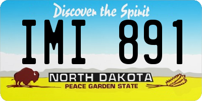 ND license plate IMI891
