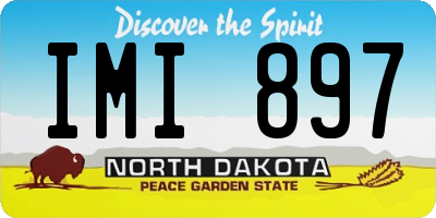 ND license plate IMI897