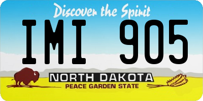 ND license plate IMI905