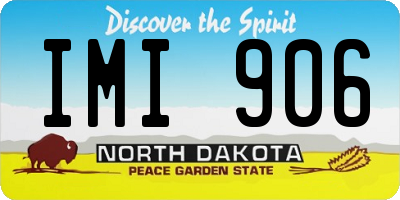 ND license plate IMI906