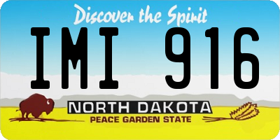 ND license plate IMI916