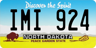 ND license plate IMI924